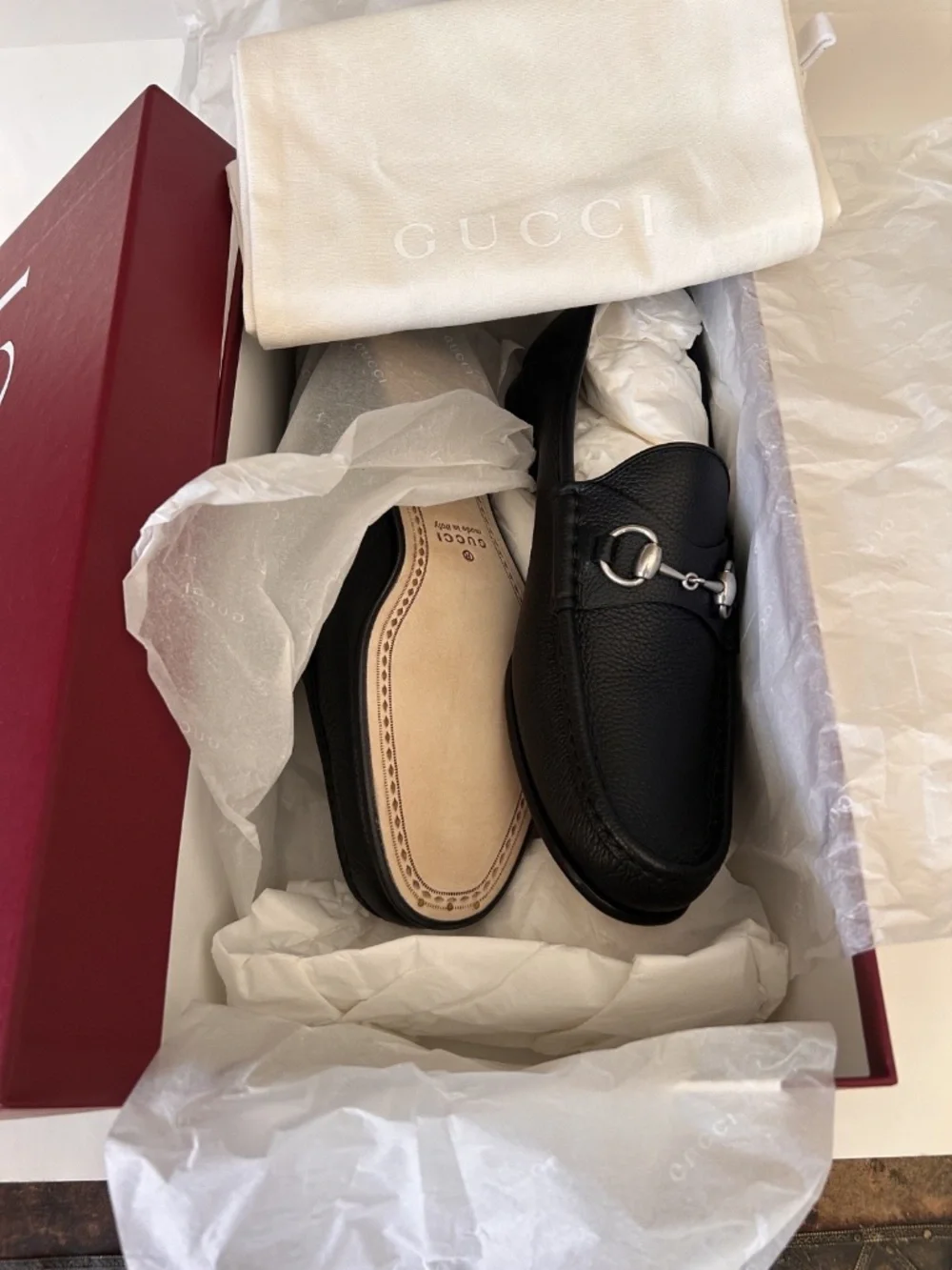 GUCCI Men's Horsebit 1953 Loafers Black Leather Size 10 (US) NIB 816370 AAEHX